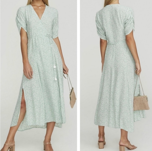 Faithfull the Brand Faithful The Brand Women's Chiara True Wrap Seafoam … - Picture 5 of 10